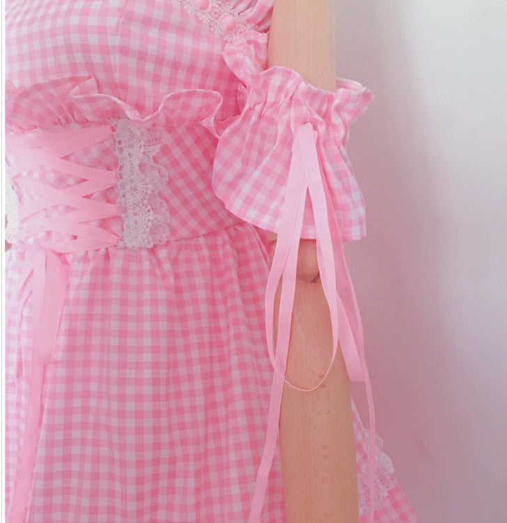 College Style Fairy Sweet Suspender Skirt
