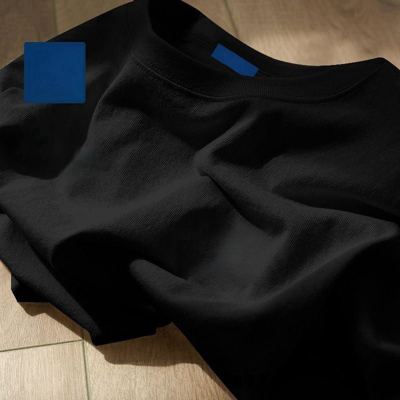 Heavy Ice Silk Pure Short-sleeved T-shirt Men Plus Size