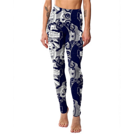 Plus Size Sports Yoga Digital Printing Leggings