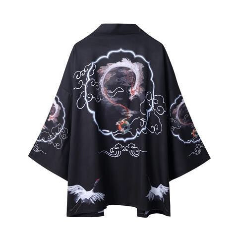 Loose Fitting Men's And Women's Quarter Sleeved Kimono Jacket