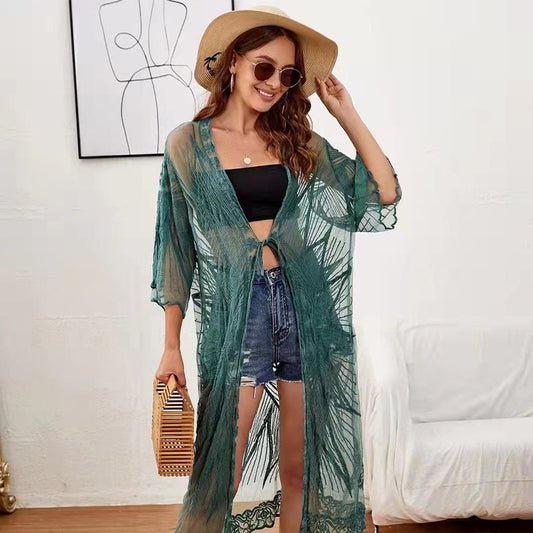 European And American New Women's Sunscreen Lace Shirt