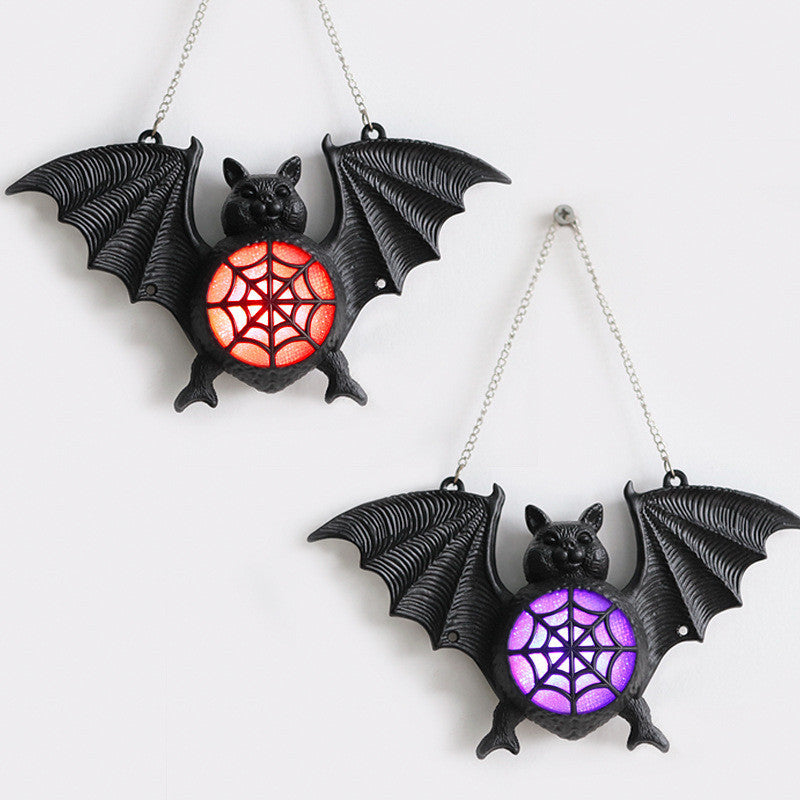 Halloween Glowing Bat Light New Colorful Gradient Plastic Pendant