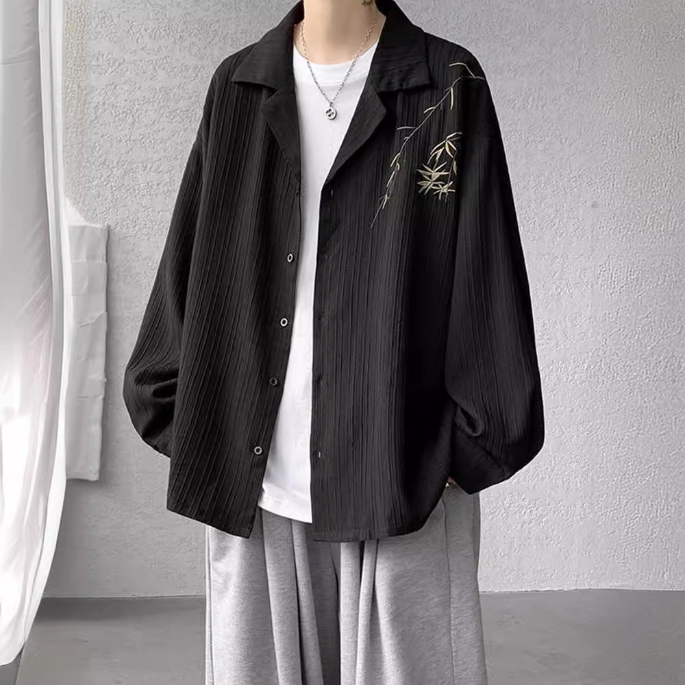 Chinese Style Embroidery Shirt Ins Advanced Loose Casual Jacket