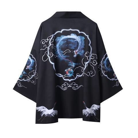 Loose Fitting Men's And Women's Quarter Sleeved Kimono Jacket