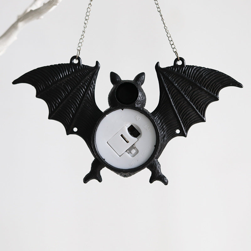 Halloween Glowing Bat Light New Colorful Gradient Plastic Pendant